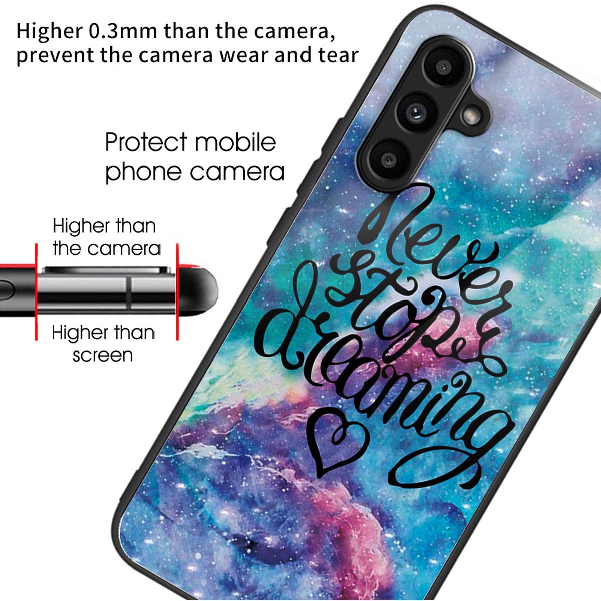 For Samsung Galaxy A15 4G/5G Case Tempered Glass Phone Cover with Pattern Design Never Stop Dreaming
For Samsung Galaxy A15 4G/5G Case Tempered Glass Phone Cover with Pattern Design Never Stop Dreaming