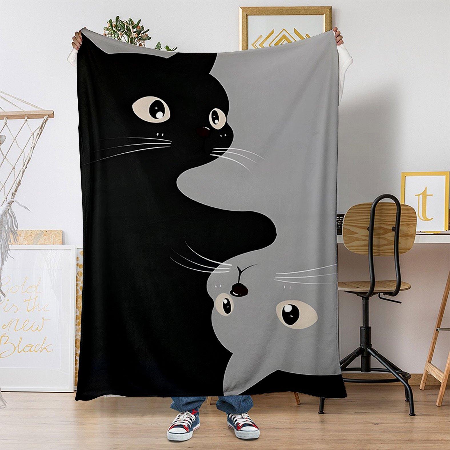 Design of black and grey cats Flannel printed blanket suitable for all seasons suitable for living room office sofa and travel 75x90cm28x39in
Design of black and grey cats Flannel printed blanket suitable for all seasons suitable for living room office sofa and travel 75x90cm28x39in