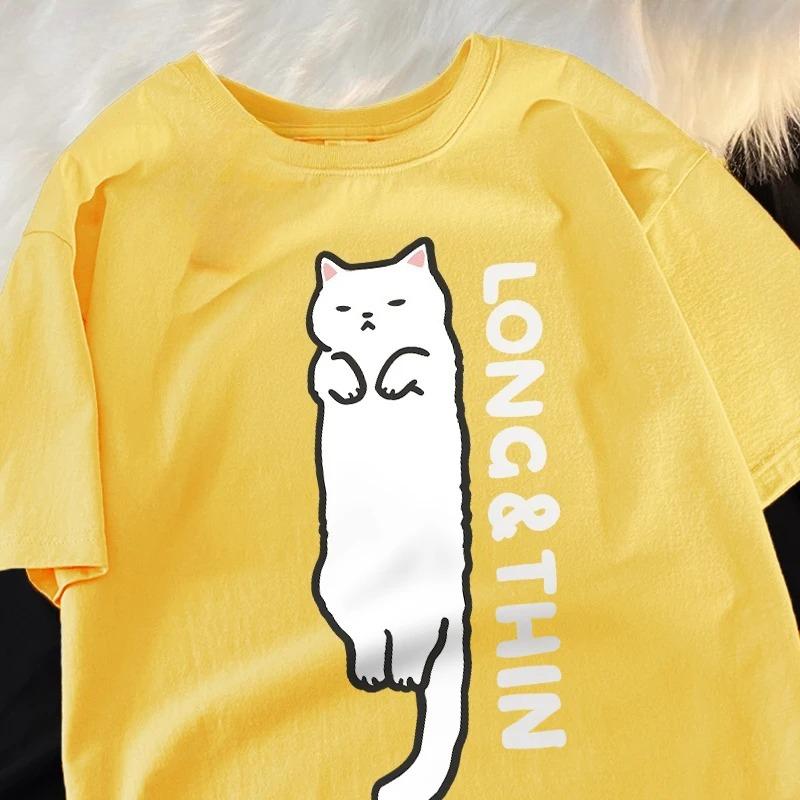 Funny Slender White Cat Print Women Tshirt Cool Street Short Sleeve Clothes Fashion Casual Summer Women Clothing 4XL
Funny Slender White Cat Print Women Tshirt Cool Street Short Sleeve Clothes Fashion Casual Summer Women Clothing 4XL
