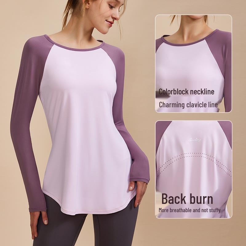 Women s Breathable Long Sleeve Color Block Yoga Top - Spring/Summer Fitness, Pilates, Running T-shirt Large
Women s Breathable Long Sleeve Color Block Yoga Top - Spring/Summer Fitness, Pilates, Running T-shirt Large