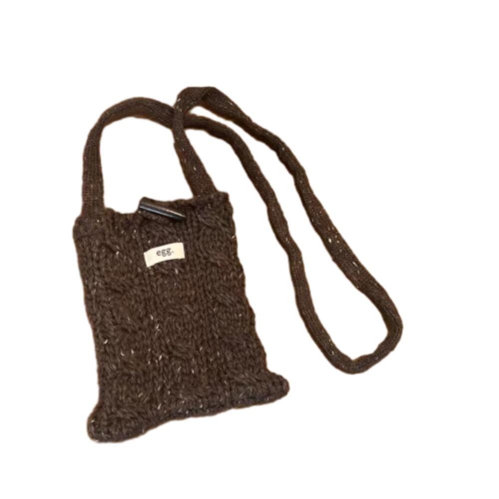 Casual Crochet Shoulder Bag Horn Toggle Button Crossbody Bag Knitted Cellphone Pouch Students кавовий
Casual Crochet Shoulder Bag Horn Toggle Button Crossbody Bag Knitted Cellphone Pouch Students кавовий