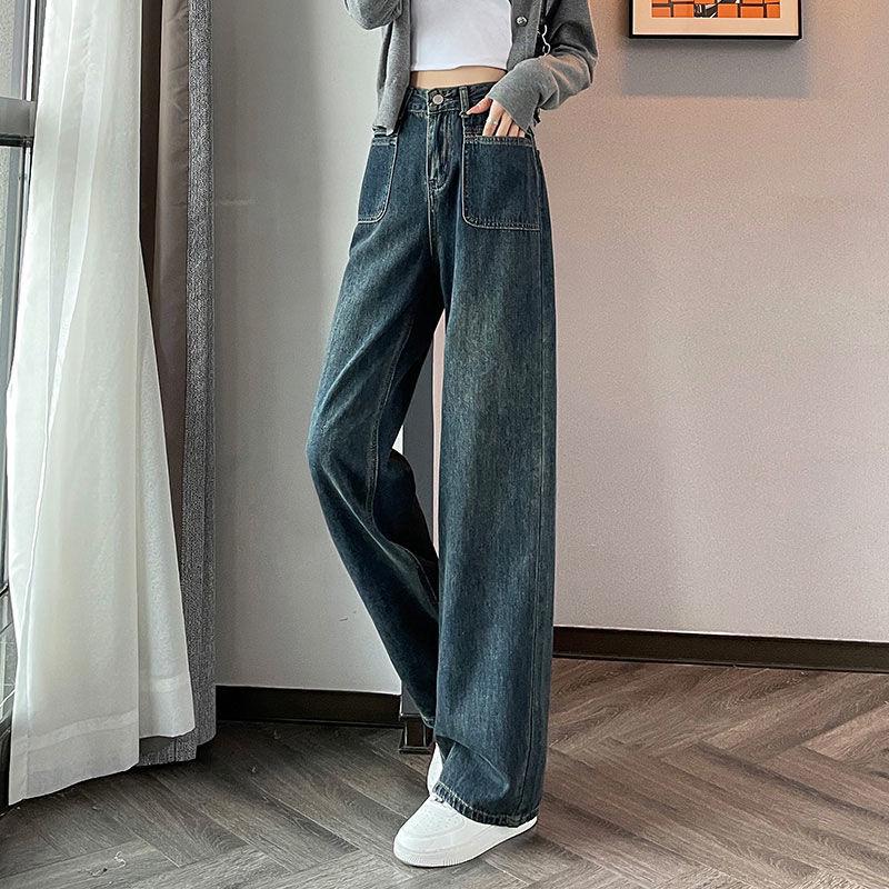 Women s Straight Leg Wide Pocket Jeans - Spring & Autumn Casual American Design, Petite Pear Shape, Floor-Length Pants Extra Large
Women s Straight Leg Wide Pocket Jeans - Spring & Autumn Casual American Design, Petite Pear Shape, Floor-Length Pants Extra Large