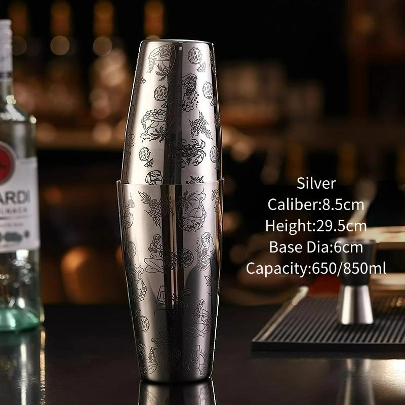 22oz/28.7oz Tiki Etched Boston Cocktail Shaker Bar Tins Stainless Steel Bartender Kit Engraved Mixing Shaker Set Bar Tools
22oz/28.7oz Tiki Etched Boston Cocktail Shaker Bar Tins Stainless Steel Bartender Kit Engraved Mixing Shaker Set Bar Tools