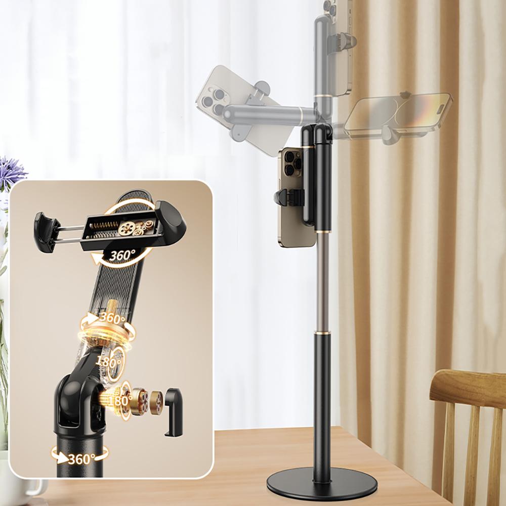ZM-065 Overhead Phone Stand Desktop Extendable Rotating Live Streaming Cellphone Holder
ZM-065 Overhead Phone Stand Desktop Extendable Rotating Live Streaming Cellphone Holder