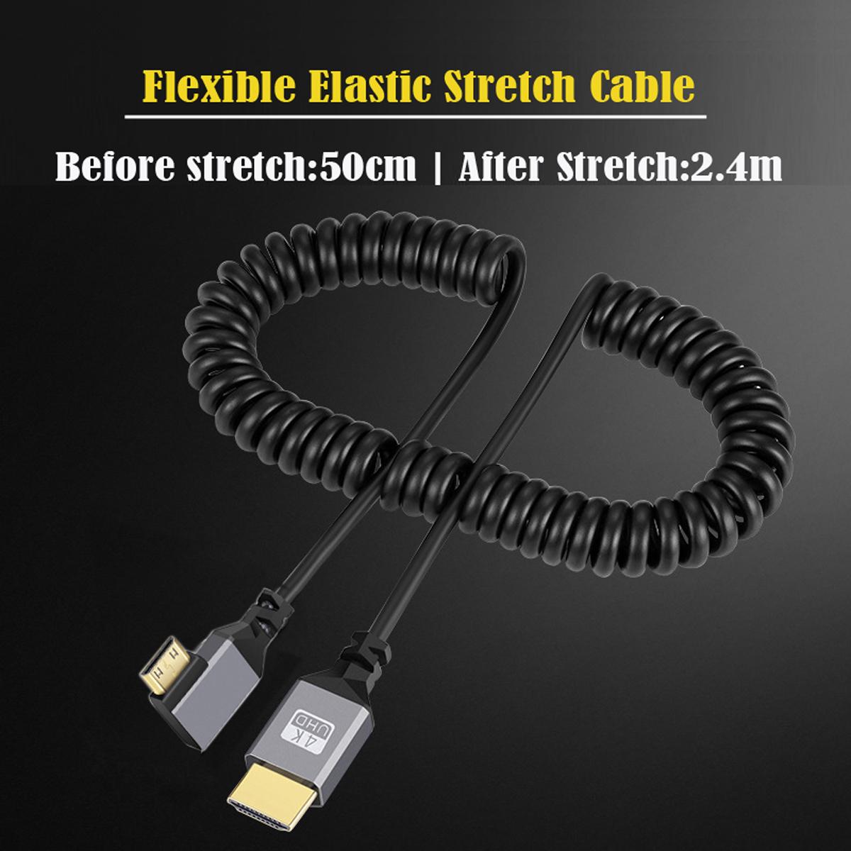 HD-036-LE Mini HDMI 1.4 Male to HDMI Male 4K 60Hz Stretch Coiled Cable Left Angled 90 Degree for HDTV Laptop PC Monitor As Shown A
HD-036-LE Mini HDMI 1.4 Male to HDMI Male 4K 60Hz Stretch Coiled Cable Left Angled 90 Degree for HDTV Laptop PC Monitor As Shown A