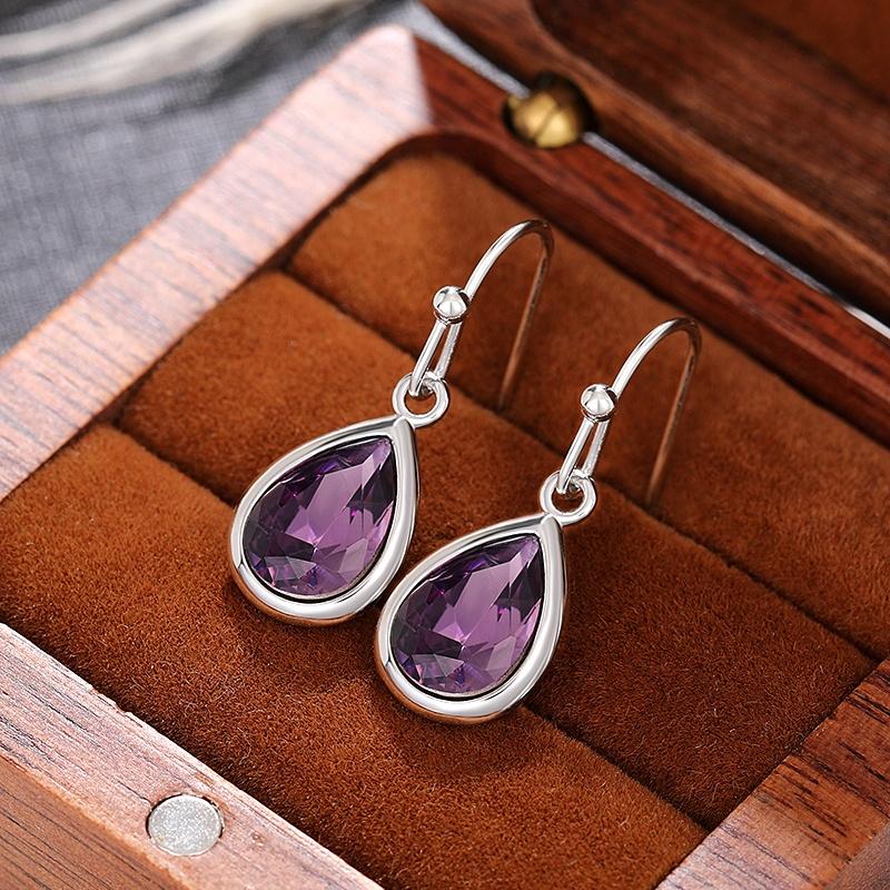 CAOSHI Simple Stylish Drop Shaped Purple Cubic Zirconia Women Earrings Versatile Gold Color/Silver Color Daily Wearable Jewelry
CAOSHI Simple Stylish Drop Shaped Purple Cubic Zirconia Women Earrings Versatile Gold Color/Silver Color Daily Wearable Jewelry