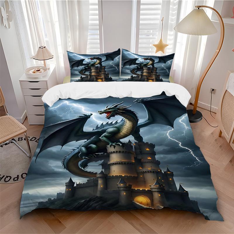 3pcs set Dragon Castle 1 Quilt Cover + 2 Pillowcases, All Seasons Bedroom Setting, Perfect for Home and Dorm Decor a200 135x200cm
3pcs set Dragon Castle 1 Quilt Cover + 2 Pillowcases, All Seasons Bedroom Setting, Perfect for Home and Dorm Decor a200 135x200cm