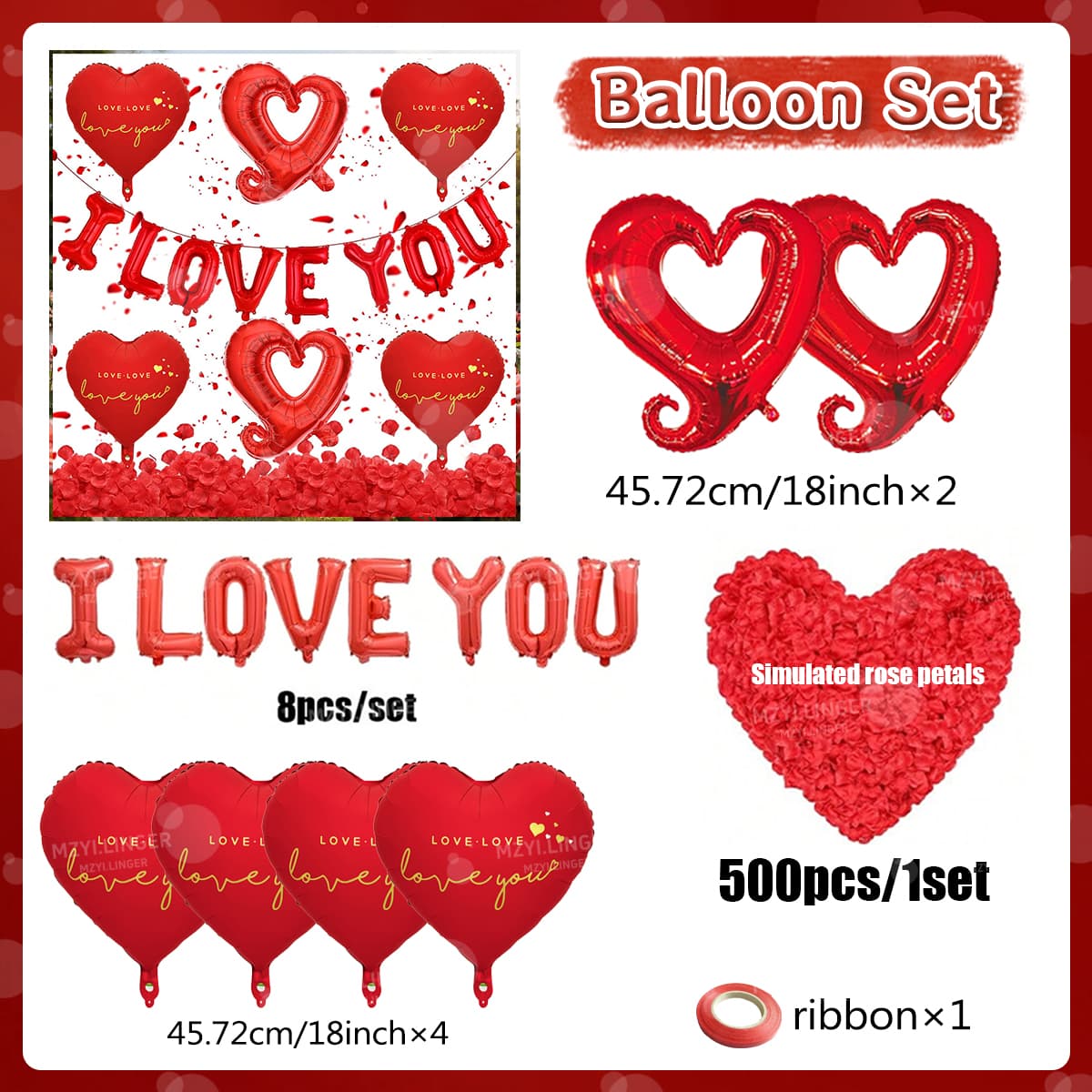 I LOVE YOU Balloon Set Simulation Petals Decor for Proposal Wedding Decoration Indoor and Outdoor Romantic Decor Birthday Decor Other
I LOVE YOU Balloon Set Simulation Petals Decor for Proposal Wedding Decoration Indoor and Outdoor Romantic Decor Birthday Decor Other