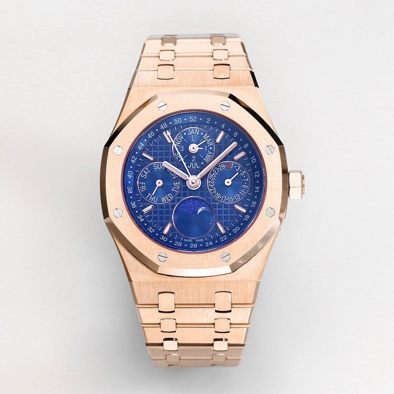 BBR AP Royal Oak 26574 Чоловічий хронограф з вічним календарем з механічним механізмом 5134.
BBR AP Royal Oak 26574 Чоловічий хронограф з вічним календарем з механічним механізмом 5134.