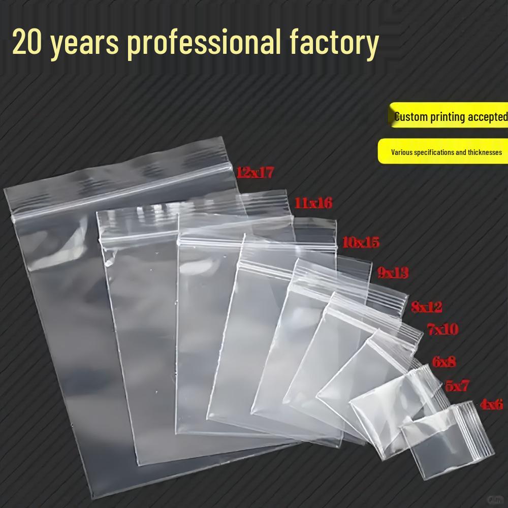 Transparent Thickened Self-Sealing PE Bag for Food Preservation 500 pcs, high quality 4x6cm (No hole)
Transparent Thickened Self-Sealing PE Bag for Food Preservation 500 pcs, high quality 4x6cm (No hole)
