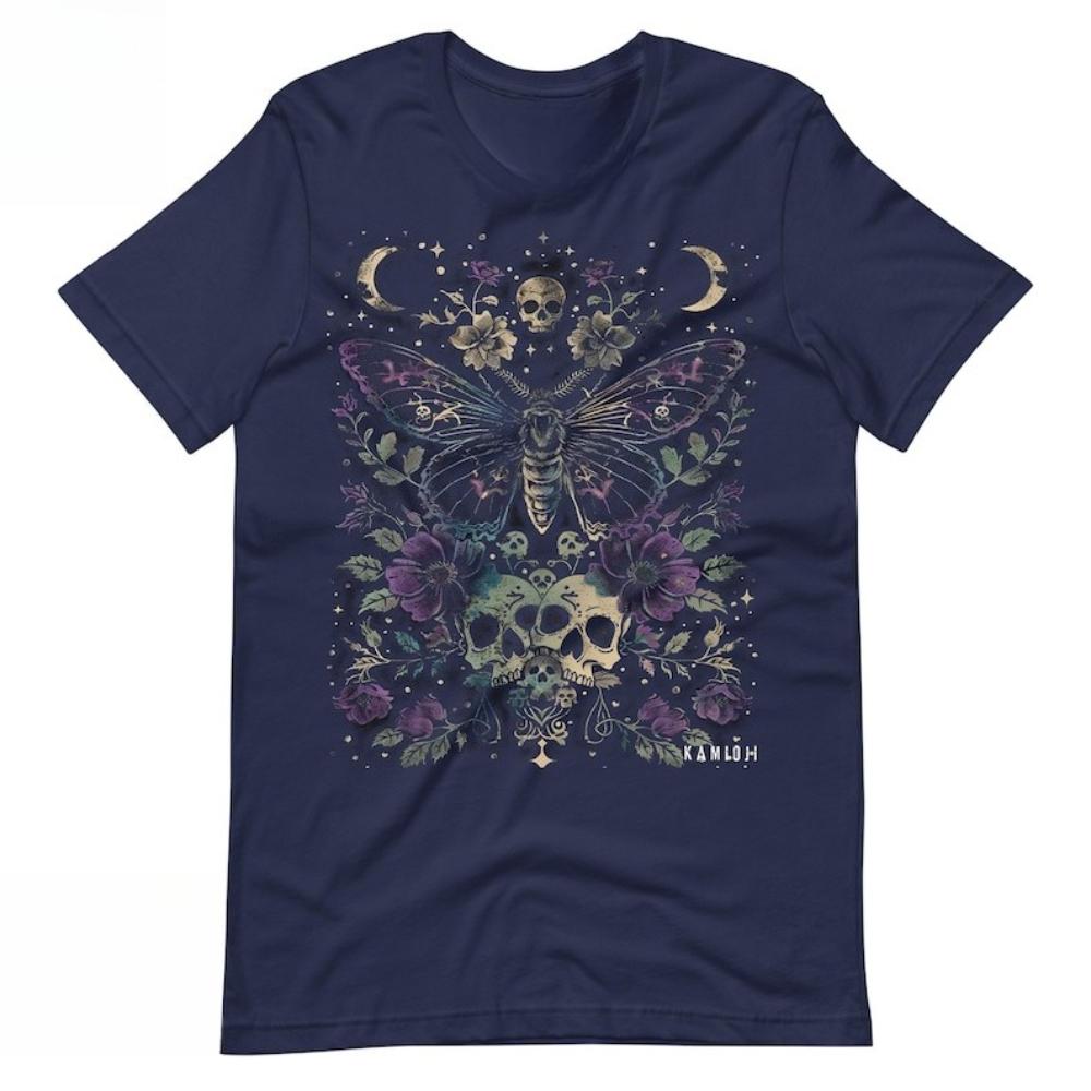 Gothic Luna Moth Tshirt Witchy Floral Skull Shirt Dark Academia Cotton Graphic T Shirts Woman Man Vintage Streetwear Camisetas 4XL
Gothic Luna Moth Tshirt Witchy Floral Skull Shirt Dark Academia Cotton Graphic T Shirts Woman Man Vintage Streetwear Camisetas 4XL