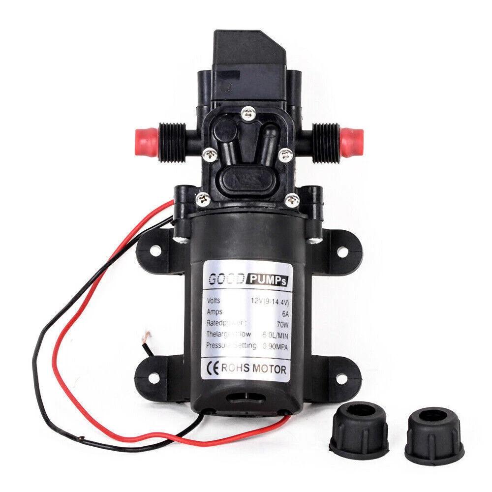70W DC 12V Micro Electric Diaphragm Reflux Water Pumps 130PSI Self Priming Pump Diaphragm High Pressure RV Auto Switch 1/2PCS US
70W DC 12V Micro Electric Diaphragm Reflux Water Pumps 130PSI Self Priming Pump Diaphragm High Pressure RV Auto Switch 1/2PCS US