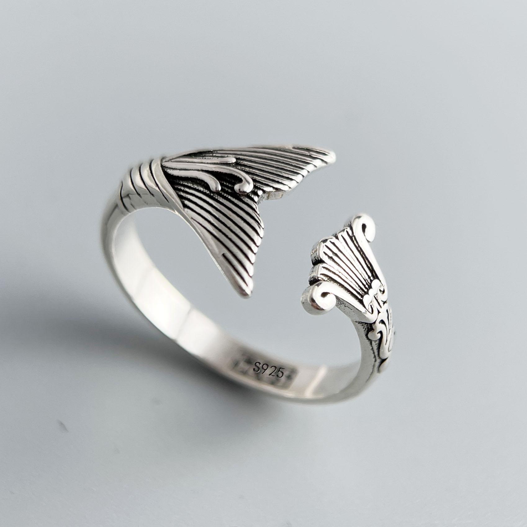 BF CLUB 925 Sterling Rings for Women Simple Geometric Handmade Irregular Retro Whale Tail Ring Allergy For Birthday Gift resizable
BF CLUB 925 Sterling Rings for Women Simple Geometric Handmade Irregular Retro Whale Tail Ring Allergy For Birthday Gift resizable