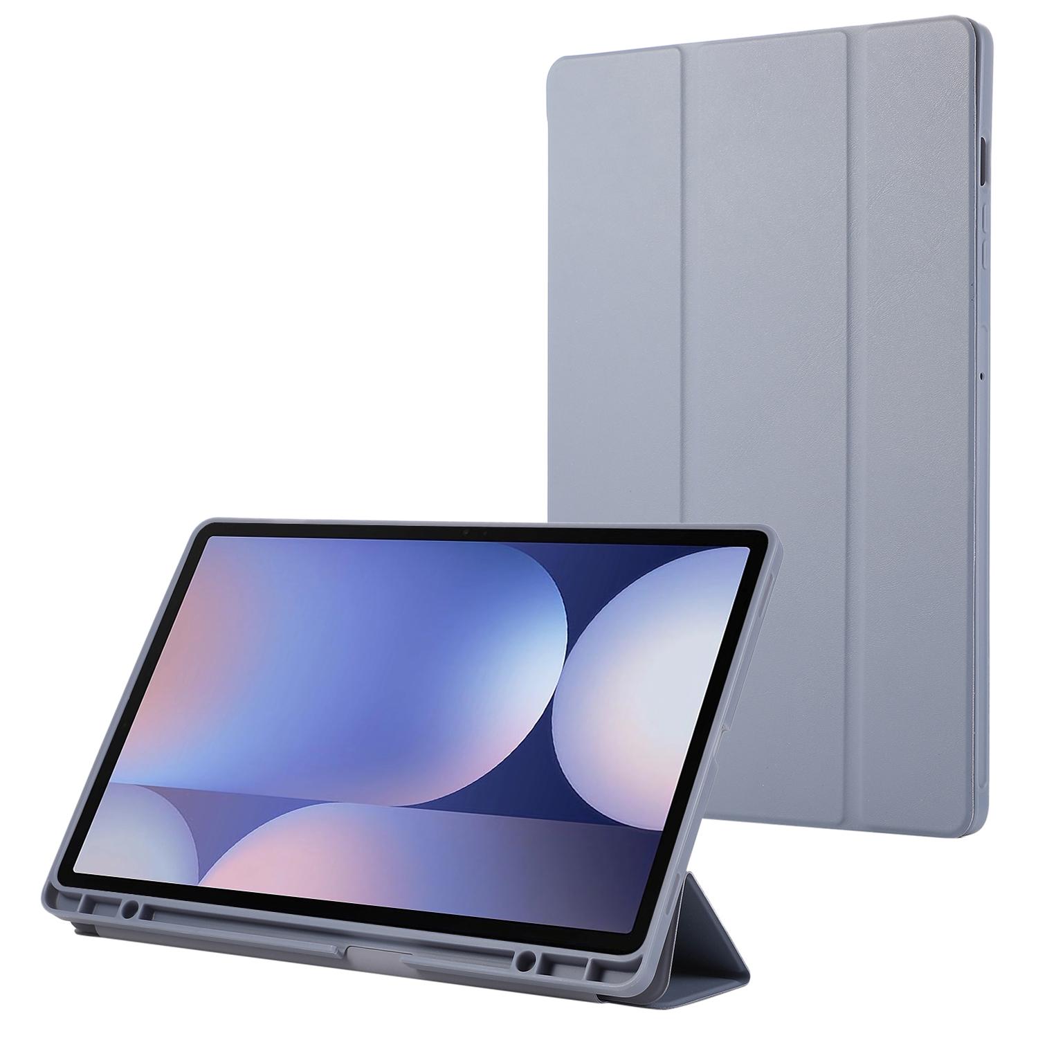 For Samsung Galaxy Tab S10+ Case with Pen Slot Solid Color Tri-Fold Stand PU Leather+TPU Tablet Cover B
For Samsung Galaxy Tab S10+ Case with Pen Slot Solid Color Tri-Fold Stand PU Leather+TPU Tablet Cover B