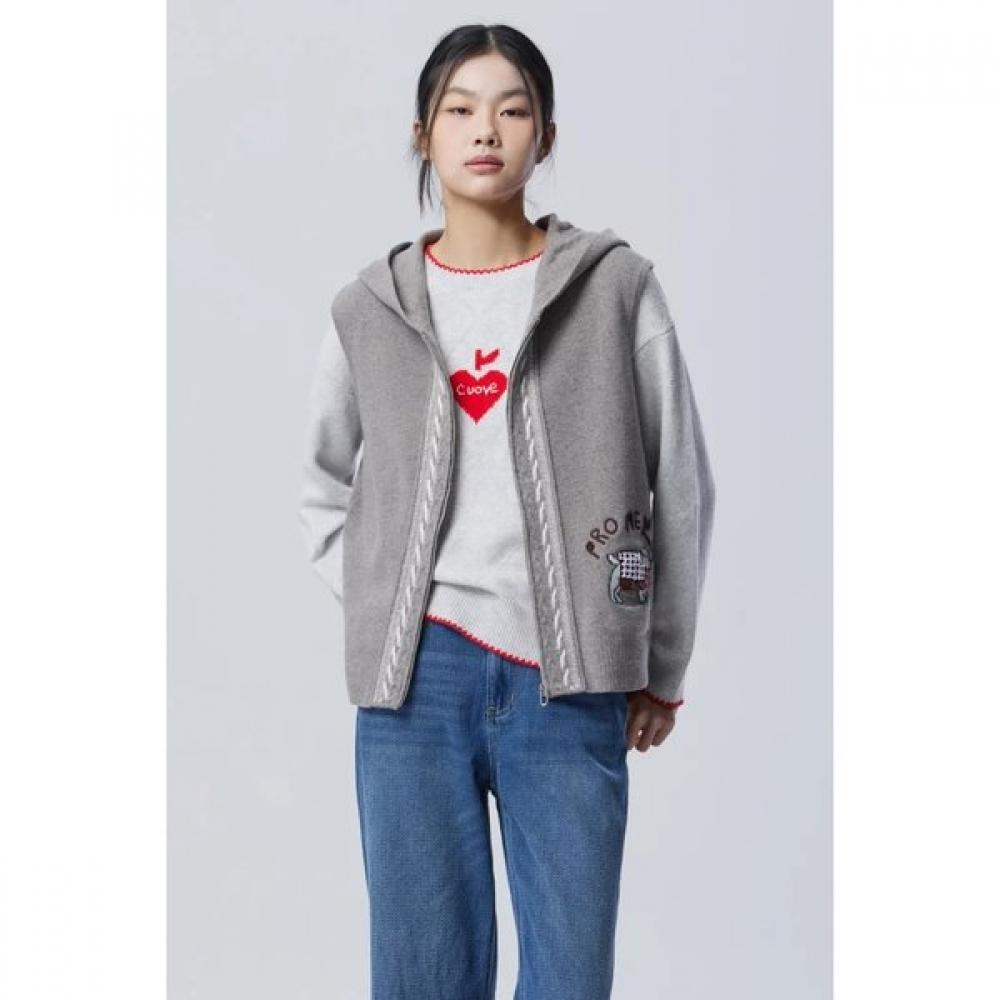 Benetton Intarsia Dog Hooded Knit Vest Bakvf1611 MG (melange gray)/OS
Benetton Intarsia Dog Hooded Knit Vest Bakvf1611 MG (melange gray)/OS