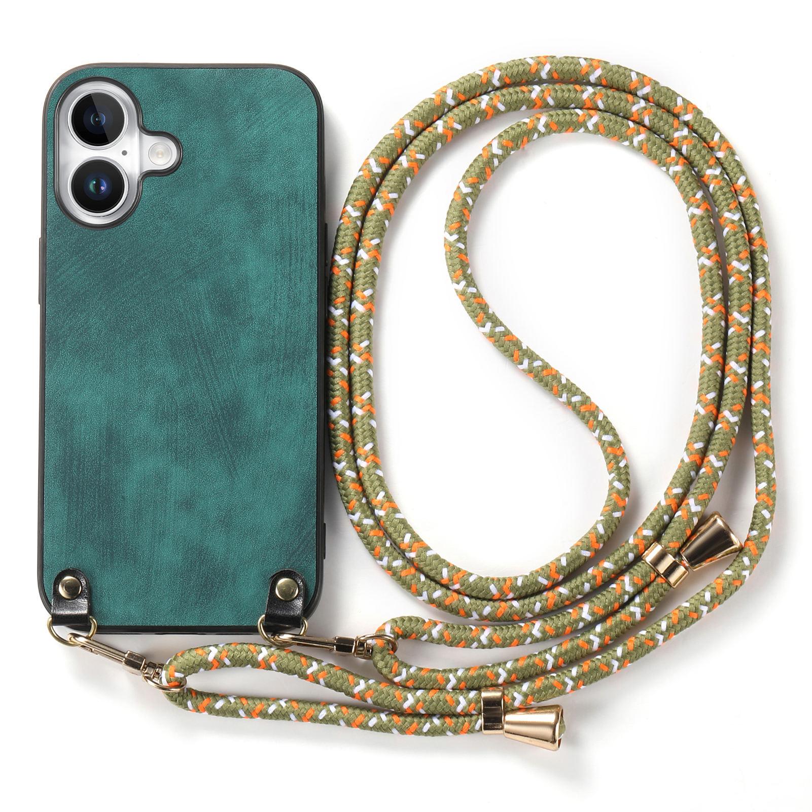 For iPhone 16 Case Retro Texture Leather Coated PC+TPU Phone Cover with Hanging Rope Brown
For iPhone 16 Case Retro Texture Leather Coated PC+TPU Phone Cover with Hanging Rope Brown