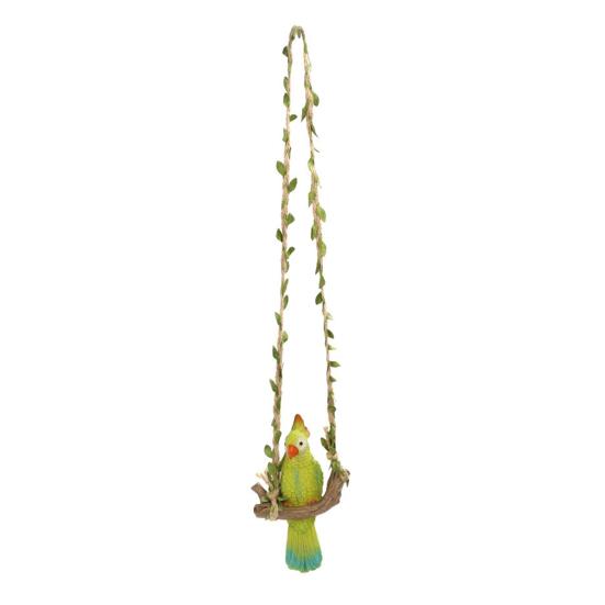 Parrot with Swing Ornaments Waterproof Resin Hanging Decoration Hemp Rope Simulated Green Leaf Design Lifelike Ornament for Balcony Courtyard Bird
Parrot with Swing Ornaments Waterproof Resin Hanging Decoration Hemp Rope Simulated Green Leaf Design Lifelike Ornament for Balcony Courtyard Bird