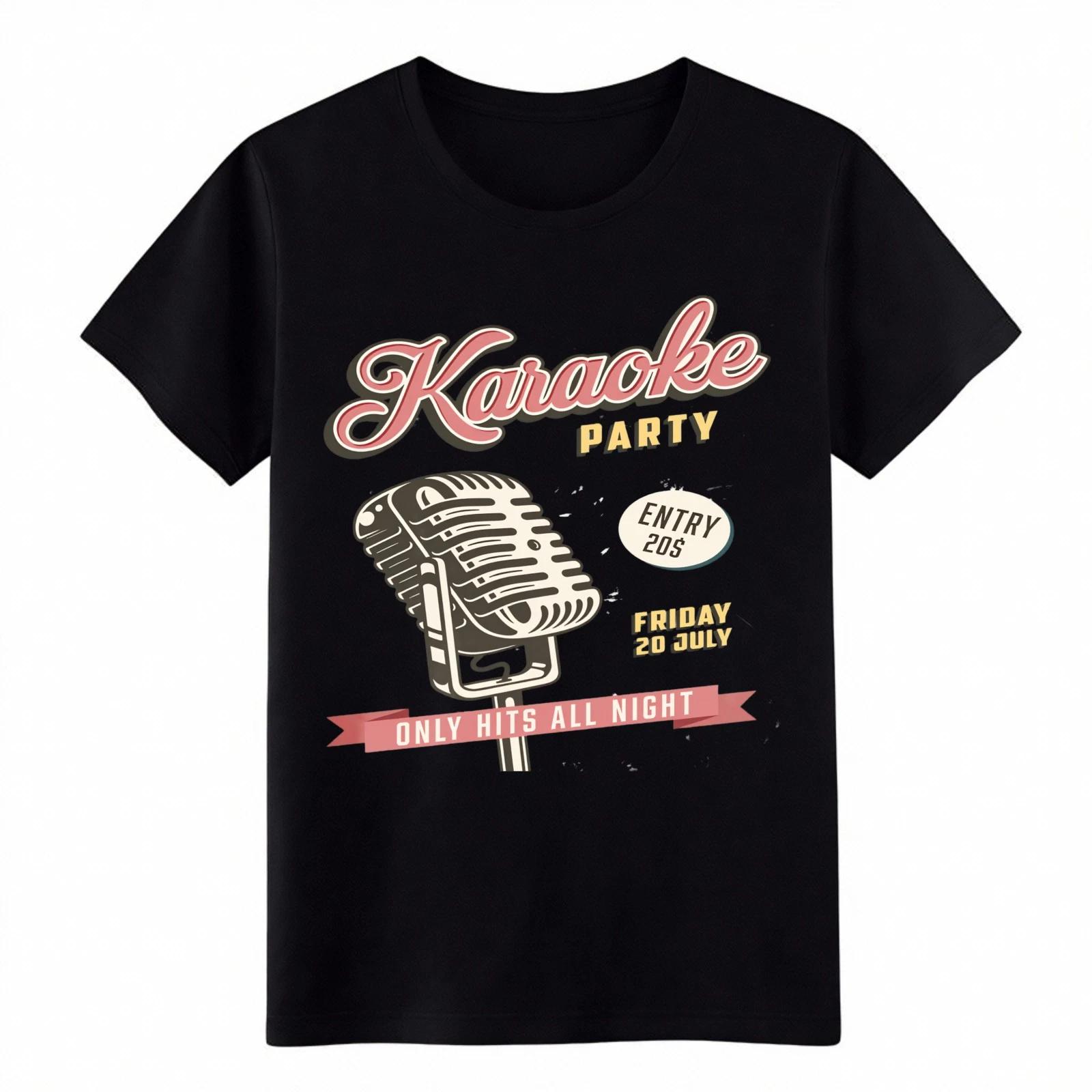 Karaoke Party Retro Microphone Graphic Cotton T-Shirt for Singers & Party People S
Karaoke Party Retro Microphone Graphic Cotton T-Shirt for Singers & Party People S