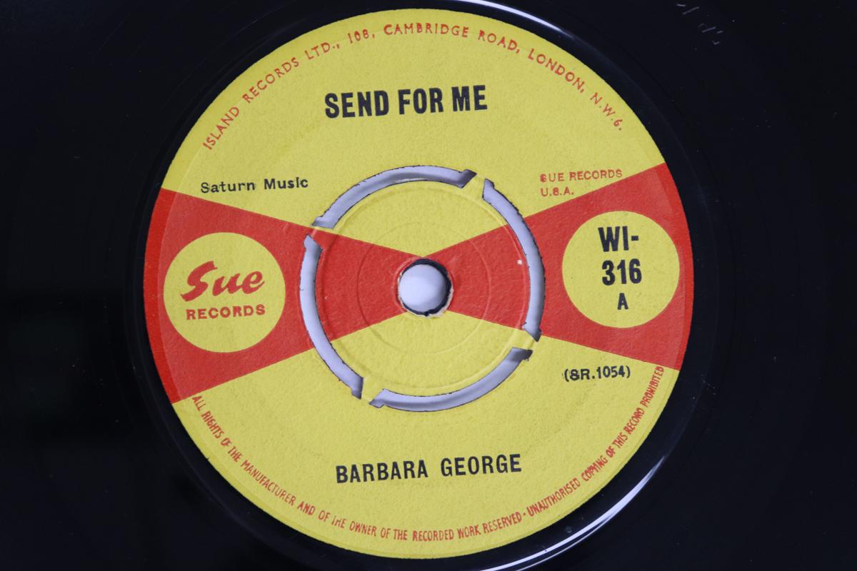 7inch Record BARBARA GEORGE - Send For Me / Bless You WI316 SUE RECORDS 1964 UK Soul/Funk Used
7inch Record BARBARA GEORGE - Send For Me / Bless You WI316 SUE RECORDS 1964 UK Soul/Funk Used