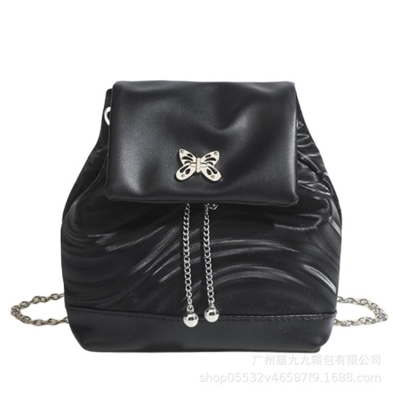 Fashionable Butterfly Chain Bag Sweet Cool Hot Girl Backpack Women s High-end Mini Student Silver чорний
Fashionable Butterfly Chain Bag Sweet Cool Hot Girl Backpack Women s High-end Mini Student Silver чорний
