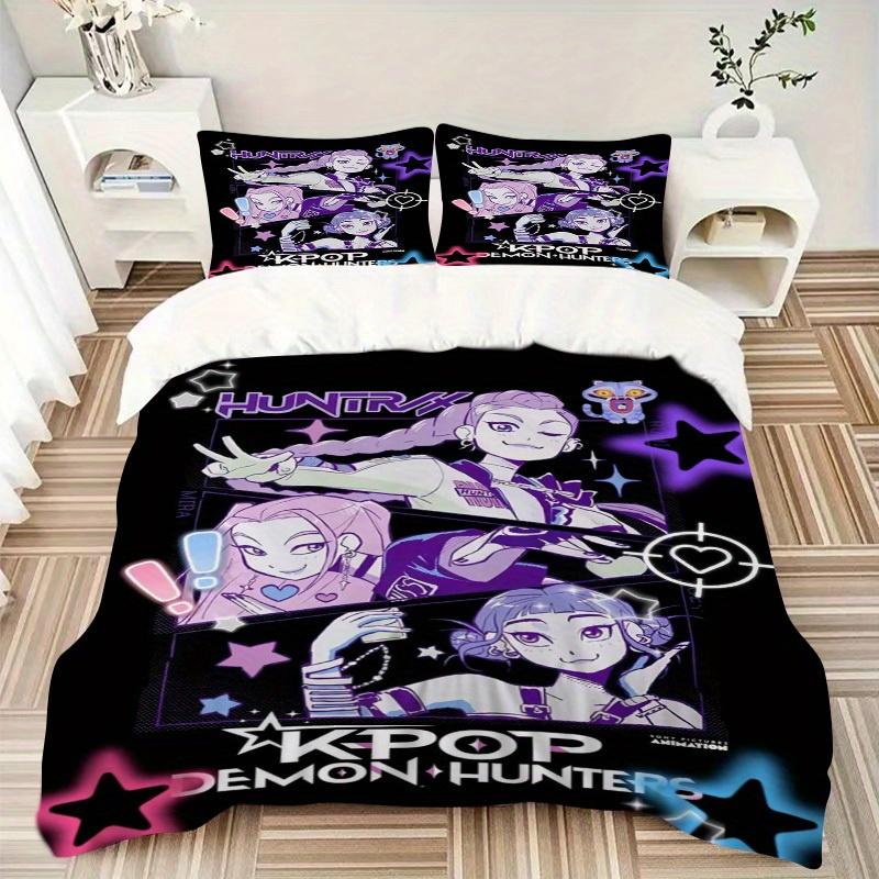 3pcs KPOP Demon Hunters Bedding Set Down Comforter Cover and Pillowcases, Suitable for Guest Room Home Decoration All Seasons(No Insert) S0819003 135x200cm
3pcs KPOP Demon Hunters Bedding Set Down Comforter Cover and Pillowcases, Suitable for Guest Room Home Decoration All Seasons(No Insert) S0819003 135x200cm