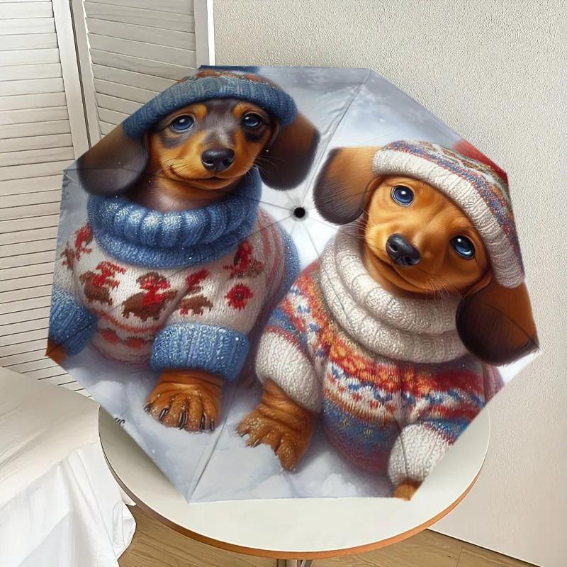 1pc Winter Dachshund Friends Umbrella with Plastic Handle,Suitable for All Seasons Home Travel Outdoor UmbrellaDD302
1pc Winter Dachshund Friends Umbrella with Plastic Handle,Suitable for All Seasons Home Travel Outdoor UmbrellaDD302