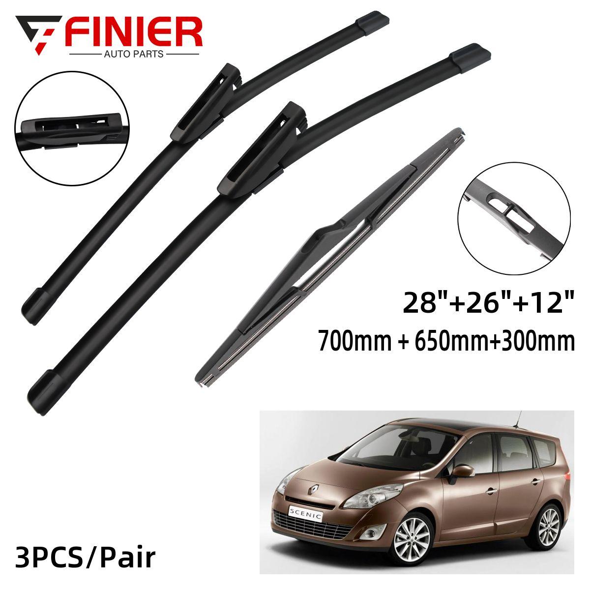 3 шт. щетки стеклоочистителя для Renault Scenic 3/Grand Scenic 3 2009-2016 28 + 26 + 12 подходят для переднего лобового стекла, щетки для окон, резак, аксессуары
3 шт. щетки стеклоочистителя для Renault Scenic 3/Grand Scenic 3 2009-2016 28 + 26 + 12 подходят для переднего лобового стекла, щетки для окон, резак, аксессуары