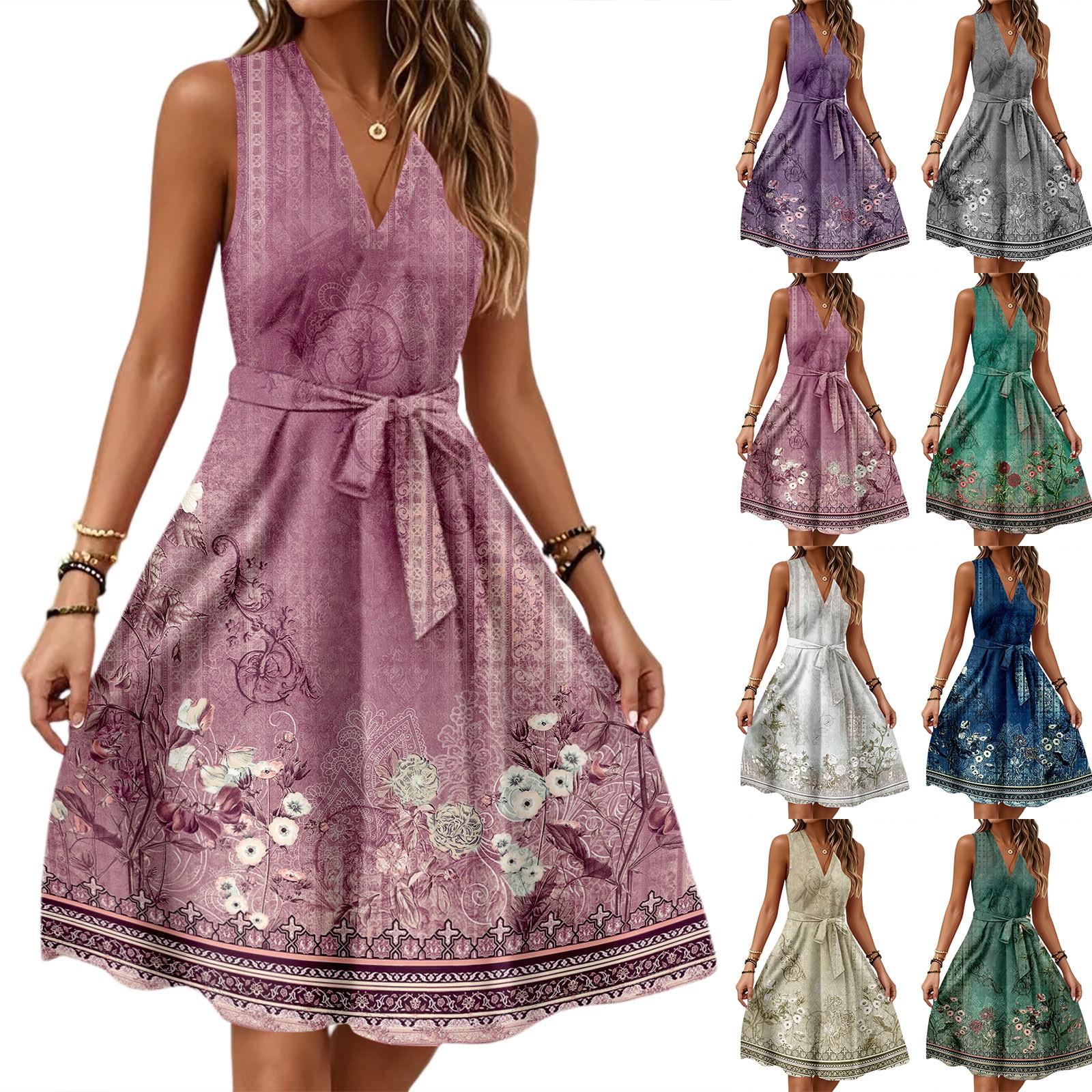 Women s Spring And Summer Casual V-Neck Sleeveless Waisted Vintage Printed Midi Dress XL
Women s Spring And Summer Casual V-Neck Sleeveless Waisted Vintage Printed Midi Dress XL