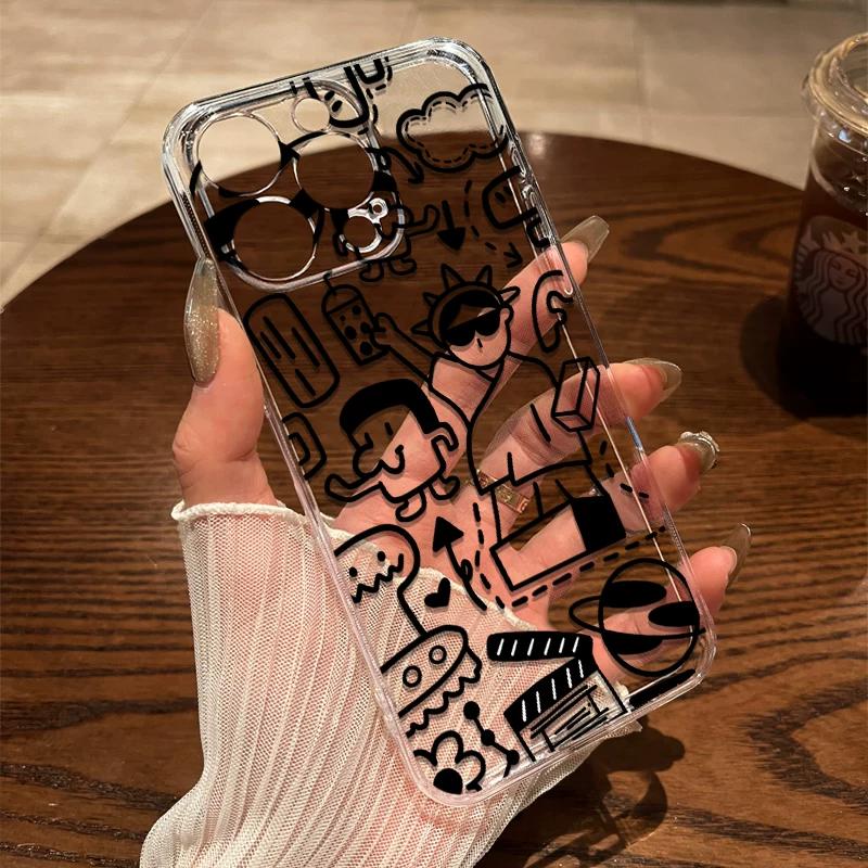 Cute Doodle Cartoon Character Clear TPU Phone Case For IPhone 15 Pro Max & Samsung Galaxy S24 Ultra, Shockproof Cover XIAOMI 17 Ultra різнокольоровий
Cute Doodle Cartoon Character Clear TPU Phone Case For IPhone 15 Pro Max & Samsung Galaxy S24 Ultra, Shockproof Cover XIAOMI 17 Ultra різнокольоровий