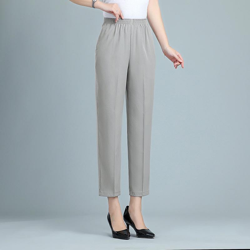 Women s High-Waisted Straight-Leg Summer Pants - Lightweight, Elastic, Loose-Fit, Nine-Point Style for Middle-Aged and Elderly 2XL (for 60-65 kg) темно-синий
Women s High-Waisted Straight-Leg Summer Pants - Lightweight, Elastic, Loose-Fit, Nine-Point Style for Middle-Aged and Elderly 2XL (for 60-65 kg) темно-синий