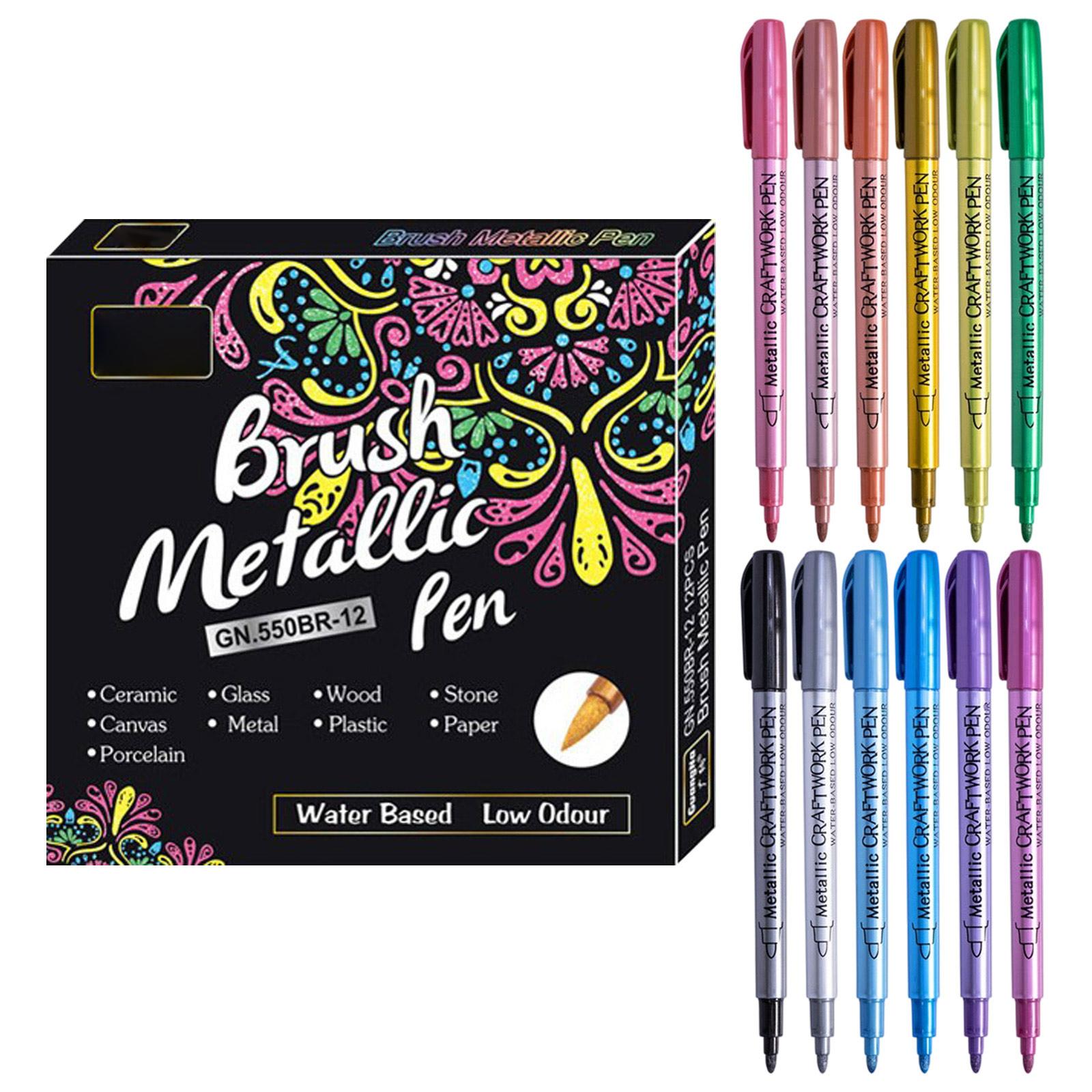 12-color Pen Set, New Markers, 3D Dotting Pens, Drawing Liner Pens,Hard And Soft Brushes DIY(20ml) One Size
12-color Pen Set, New Markers, 3D Dotting Pens, Drawing Liner Pens,Hard And Soft Brushes DIY(20ml) One Size