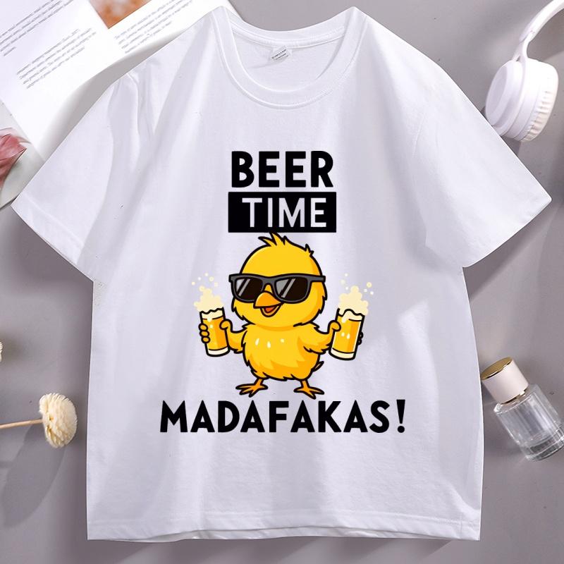 Beer Time Madafakas Tshirts Fun Chick Mascot Holding Two Beers TShirts Party Decor Tshirt Unisex Women Summer Drink Tees Clothes 3XL
Beer Time Madafakas Tshirts Fun Chick Mascot Holding Two Beers TShirts Party Decor Tshirt Unisex Women Summer Drink Tees Clothes 3XL