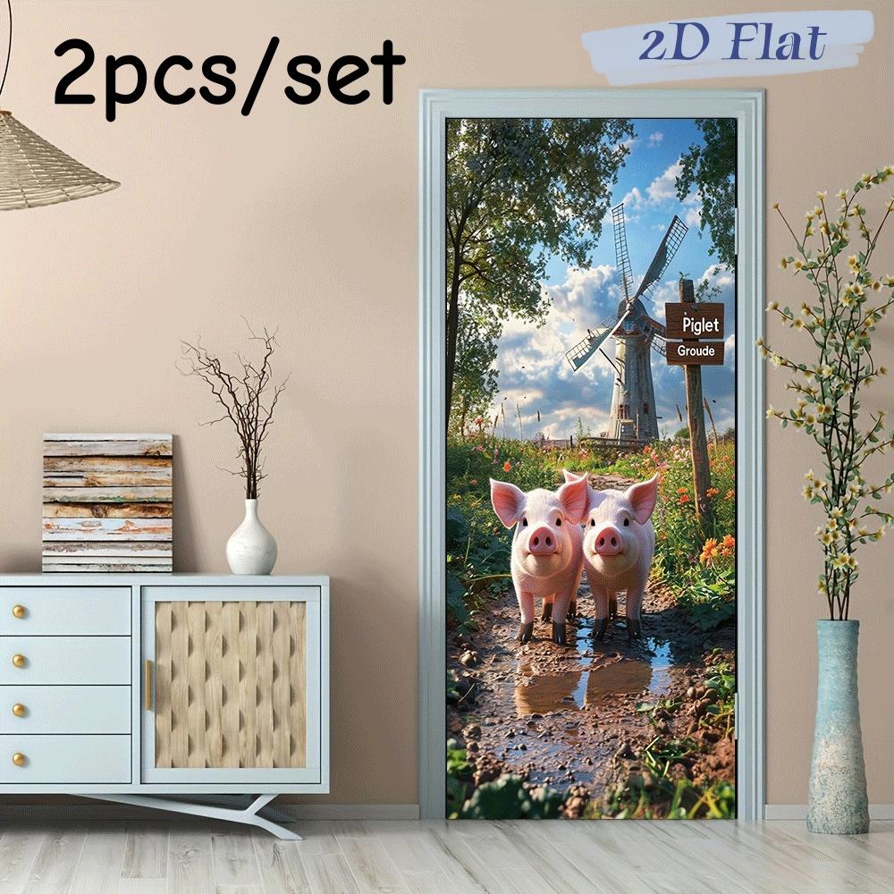 2pcs Cute Piggy Countryside Wind Wall Stickers Warm Children s Room Bedroom Decoration Stickers Cartoon Animal Windmill Garden L (as the picture,38.5x200cmx2)
2pcs Cute Piggy Countryside Wind Wall Stickers Warm Children s Room Bedroom Decoration Stickers Cartoon Animal Windmill Garden L (as the picture,38.5x200cmx2)