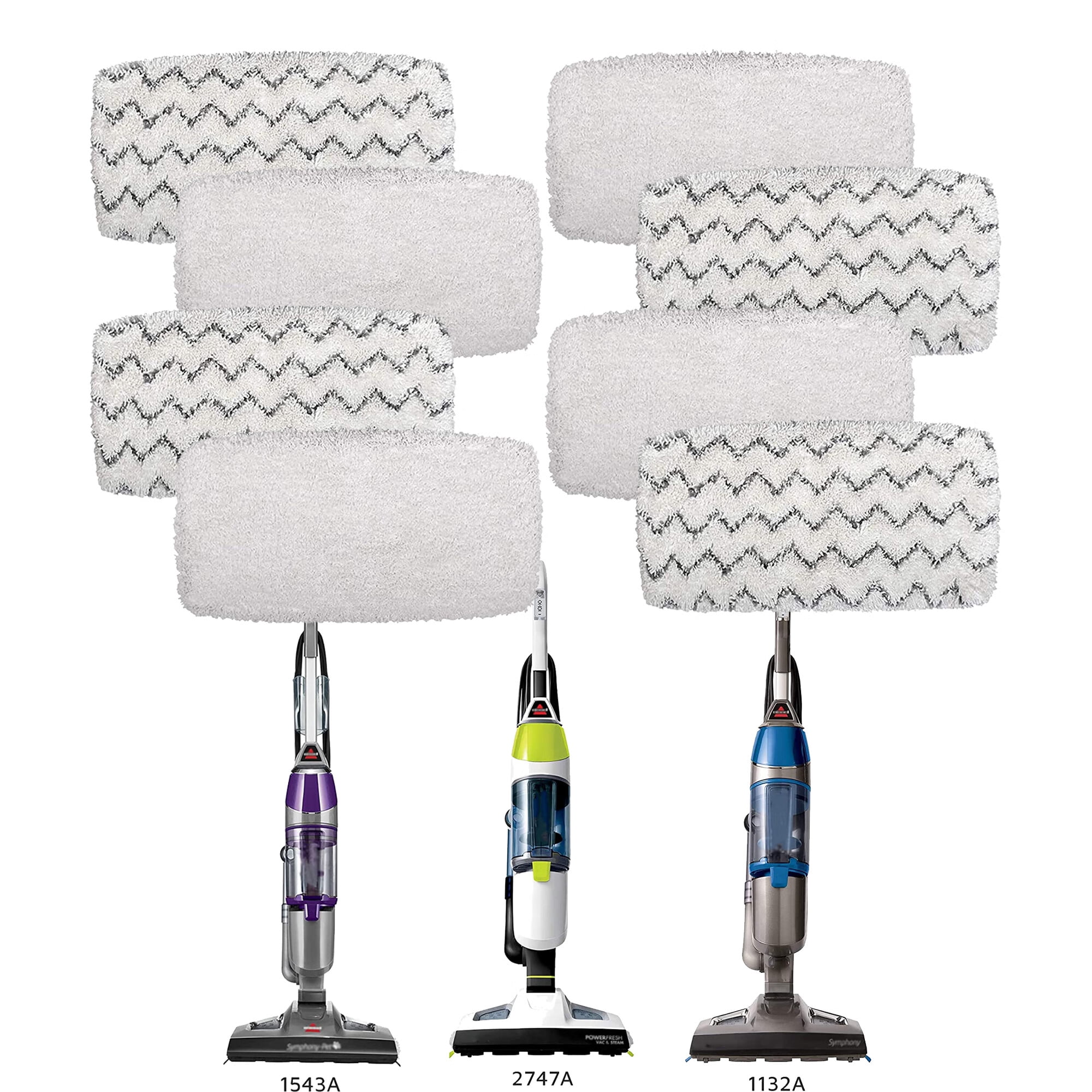 Mop pads for Bissell PowerFresh Vacuum Steam Mops 2747A, 1132, 1543, 1632, 1652 Symphony, 8 pads per pack
Mop pads for Bissell PowerFresh Vacuum Steam Mops 2747A, 1132, 1543, 1632, 1652 Symphony, 8 pads per pack