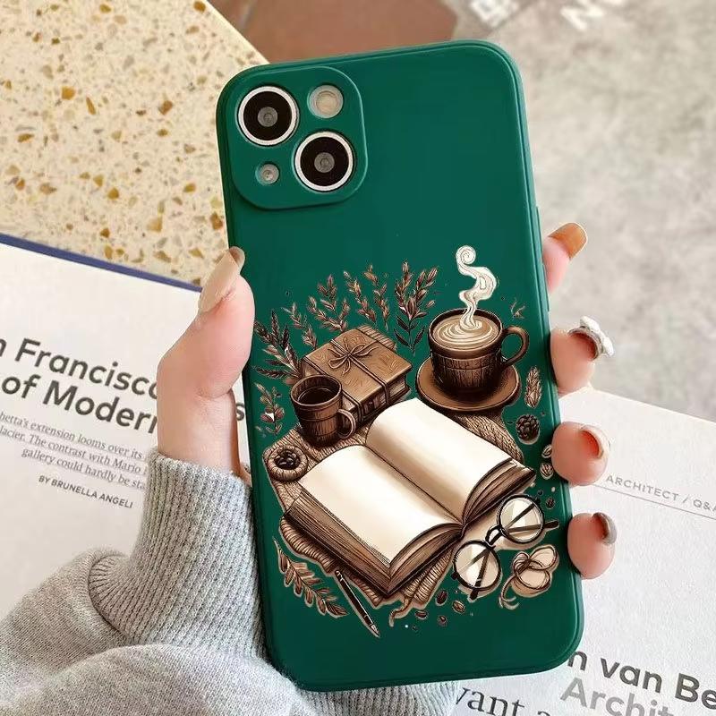 Book Coffee Glasses Creative Pattern Phone Case For iPhone 17 Pro Max 16 Pro 15 14 13 Mini 12 11 Pro Max 16E 17Air Soft Cover iPhone XS Max темно-зелений колір
Book Coffee Glasses Creative Pattern Phone Case For iPhone 17 Pro Max 16 Pro 15 14 13 Mini 12 11 Pro Max 16E 17Air Soft Cover iPhone XS Max темно-зелений колір