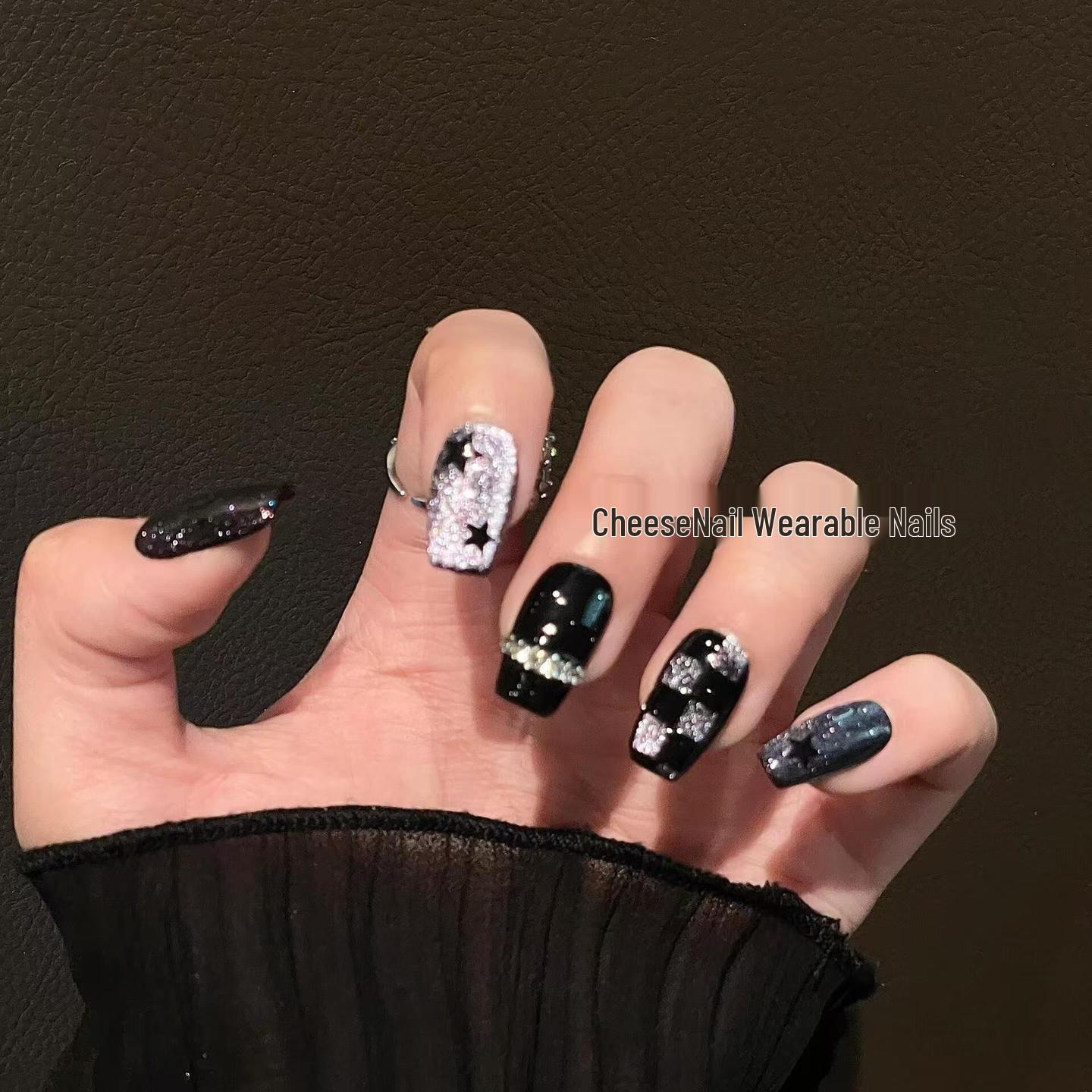 Sky Star Cat Eye Plaid Boutique Nails: Dark Sweet Cool Black & Purple Handcrafted Wearable Art M
Sky Star Cat Eye Plaid Boutique Nails: Dark Sweet Cool Black & Purple Handcrafted Wearable Art M