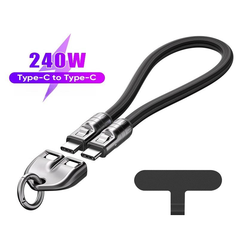 1 шт. кабель для швидкої зарядки 240 Вт, з інтерфейсами USB-C та Type-C, двопортовий дизайн для високошвидкісної передачі даних, підходить для мобільних телефонів. 30cm
1 шт. кабель для швидкої зарядки 240 Вт, з інтерфейсами USB-C та Type-C, двопортовий дизайн для високошвидкісної передачі даних, підходить для мобільних телефонів. 30cm