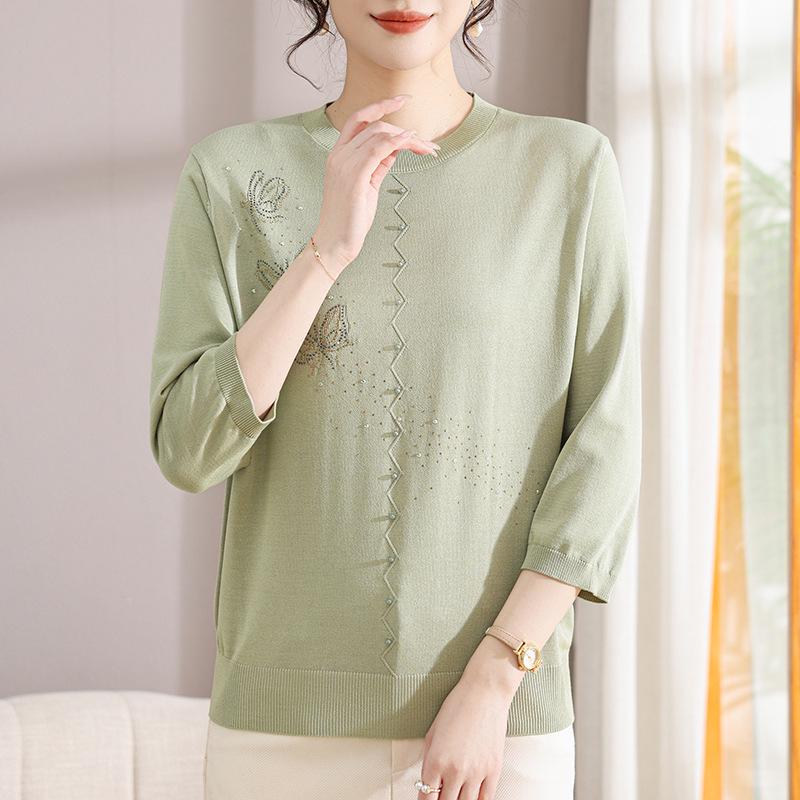 Fashionable Spring Gauze Sleeve Top for Middle-Aged Women - Summer Seven-Sleeve T-Shirt 5XL (155-165 lbs)
Fashionable Spring Gauze Sleeve Top for Middle-Aged Women - Summer Seven-Sleeve T-Shirt 5XL (155-165 lbs)