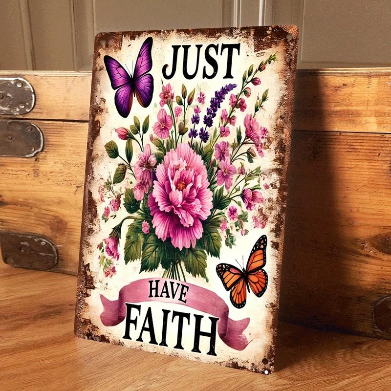1 piece of vintage tinplate painting with a faith theme, featuring purple butterflies and pink peony floral patterns. Ideal for (as the picture,20x30cm)
1 piece of vintage tinplate painting with a faith theme, featuring purple butterflies and pink peony floral patterns. Ideal for (as the picture,20x30cm)