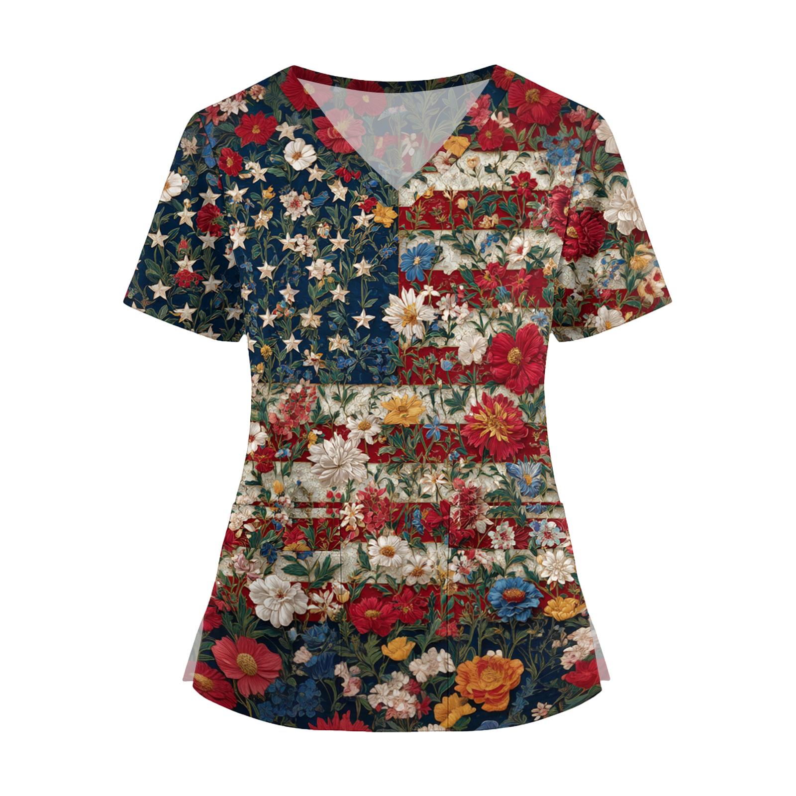 Women’s Short Sleeve V Neck Scrub Top with Star Print Loose Fit Pullover Uniform Shirt for Work Healthcare Professionals S
Women’s Short Sleeve V Neck Scrub Top with Star Print Loose Fit Pullover Uniform Shirt for Work Healthcare Professionals S