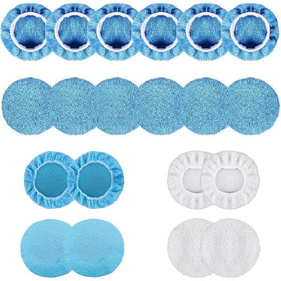 20PCS Car Polisher Pad Bonnets, 7 to 8 Inch Car Orbital Buffer Polisher Pad Bonnet, 12*Microfiber Bonnets, 4*Non-Woven Buffing Bonnet + 2*Woollen 7-8 Inches
20PCS Car Polisher Pad Bonnets, 7 to 8 Inch Car Orbital Buffer Polisher Pad Bonnet, 12*Microfiber Bonnets, 4*Non-Woven Buffing Bonnet + 2*Woollen 7-8 Inches