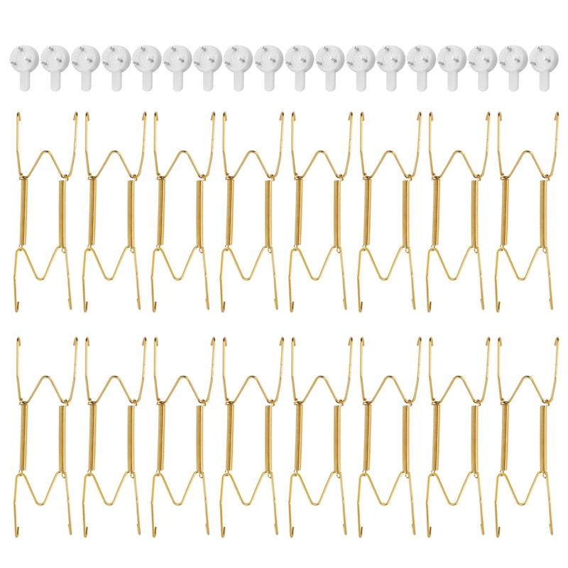 16 Pieces 6 Inch Invisible Plate Hangers Wall Plate Hangers Brass Wire Plate Holders With 18 Pieces Wall Hooks For 5 To 7 Inch D золотий
16 Pieces 6 Inch Invisible Plate Hangers Wall Plate Hangers Brass Wire Plate Holders With 18 Pieces Wall Hooks For 5 To 7 Inch D золотий