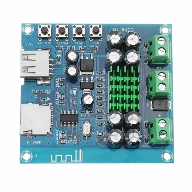 XH-M422 Bluetooth-compatible Power Amplifier Board Highly Integrated Support -disk Card Playback TPA3116D2 50W+50W
XH-M422 Bluetooth-compatible Power Amplifier Board Highly Integrated Support -disk Card Playback TPA3116D2 50W+50W