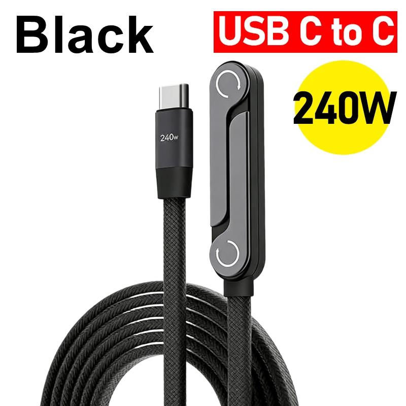 Right Angle USB C To Type-C Cable 240W High-speed Charging Data Line with Built-in Phone Stand for IPhone Samsung Xiaomi 1m
Right Angle USB C To Type-C Cable 240W High-speed Charging Data Line with Built-in Phone Stand for IPhone Samsung Xiaomi 1m