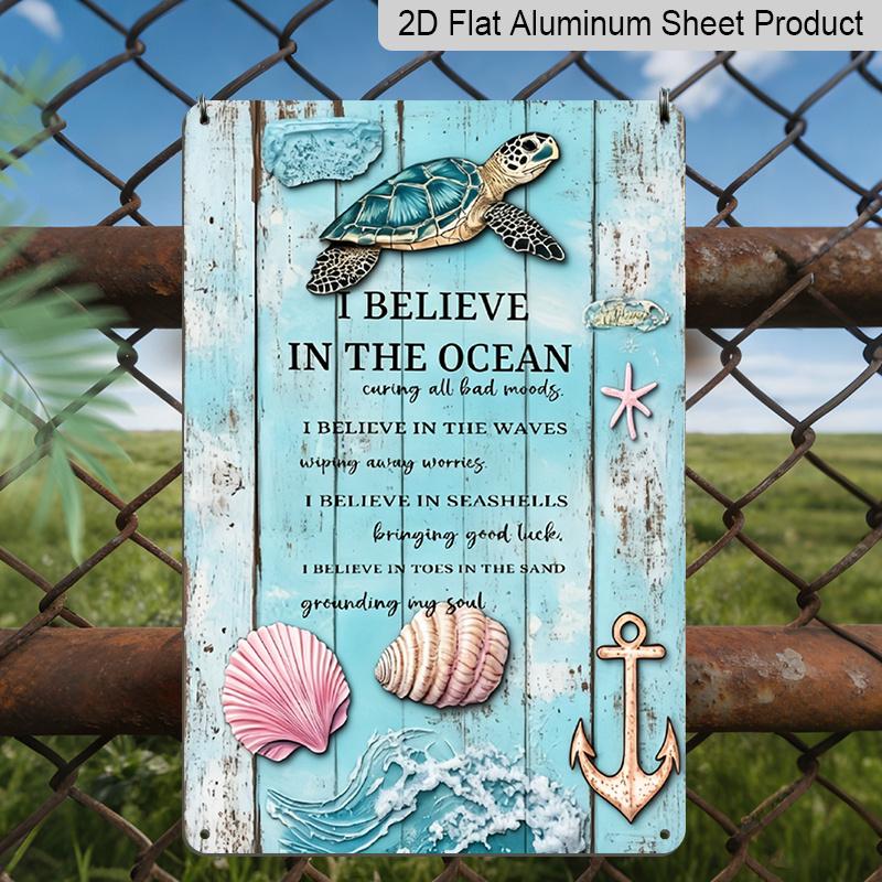 2D Flat, Vintage Aluminum Inspirational Quotes Decorative Signage, I Believe in The Ocean, 7.8 X 11.8 Wall Art for Family Beach Cabin Chalet 20*30cm
2D Flat, Vintage Aluminum Inspirational Quotes Decorative Signage, I Believe in The Ocean, 7.8 X 11.8 Wall Art for Family Beach Cabin Chalet 20*30cm
