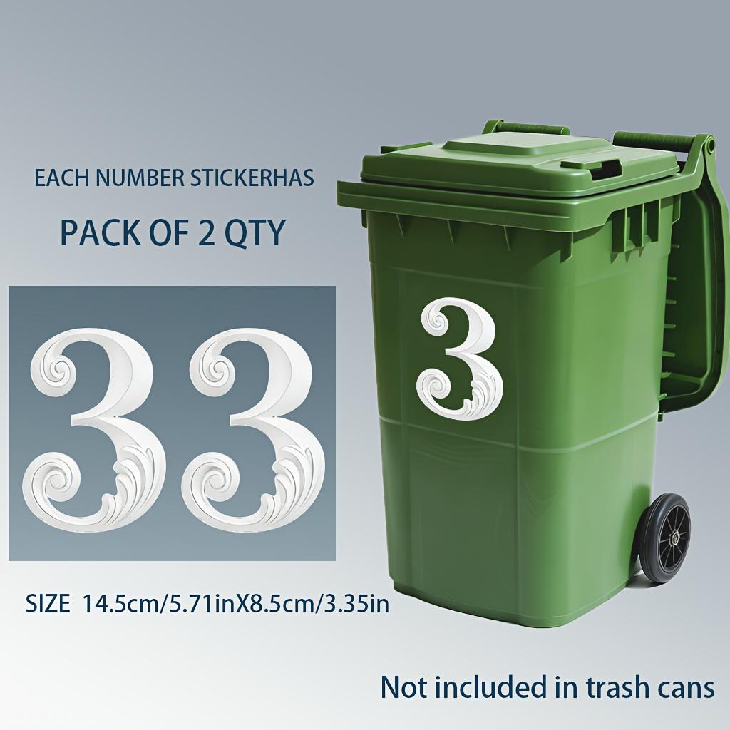 2PCS Self-adhesive White Number Bin Stickers Waterprof for Suitable for Wheeled Bins and Vehicle-mounted Waste Containers (as the picture,High14.5CM-2pcs)
2PCS Self-adhesive White Number Bin Stickers Waterprof for Suitable for Wheeled Bins and Vehicle-mounted Waste Containers (as the picture,High14.5CM-2pcs)