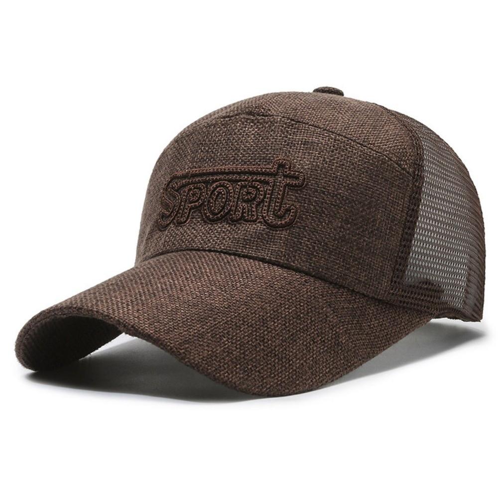 Wide Brim Linen Mesh Baseball Cap Adjustable Letter Embroidery Sun Visor Hat Breathable Men s Sunscreen Hat Outdoor Sports
Wide Brim Linen Mesh Baseball Cap Adjustable Letter Embroidery Sun Visor Hat Breathable Men s Sunscreen Hat Outdoor Sports