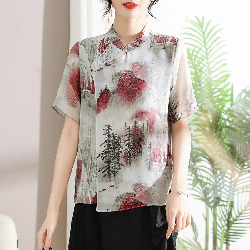 Elegant Summer Chiffon Blouse for Middle-aged & Elderly Women - Short Sleeve 4XL
Elegant Summer Chiffon Blouse for Middle-aged & Elderly Women - Short Sleeve 4XL