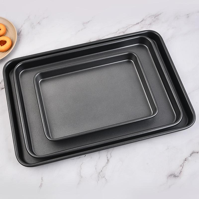 Rectangular Aluminium Baking Tray Cake Tin Mold Roasting Dish Oven Tray Non-Stick Coating for Chocolate Cookie Cupcake Macaron 31.5x22x2.5cm чорний
Rectangular Aluminium Baking Tray Cake Tin Mold Roasting Dish Oven Tray Non-Stick Coating for Chocolate Cookie Cupcake Macaron 31.5x22x2.5cm чорний