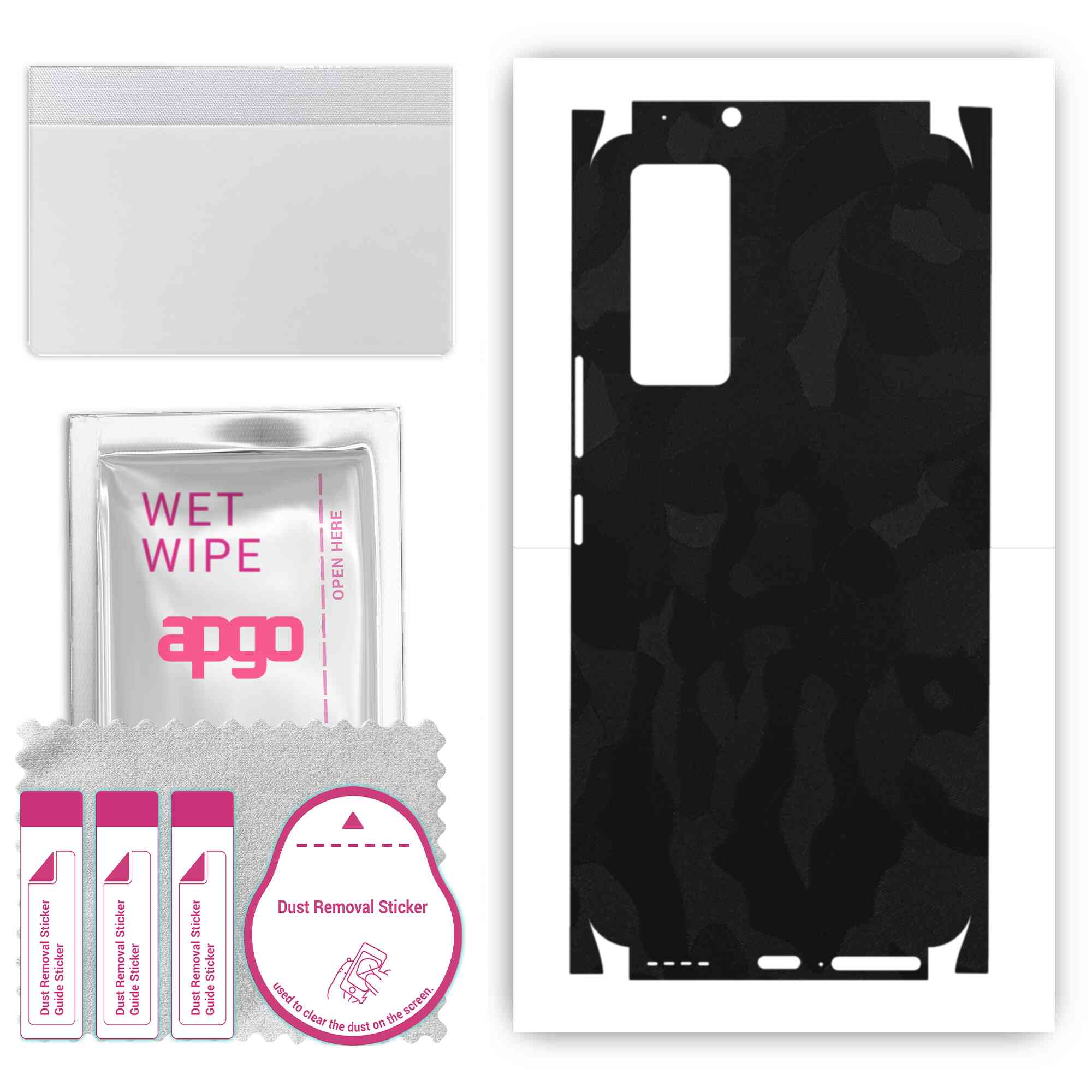 apgo Protective Skin Sticker for the back+sides compatible with Vivo V21e 5G, Full Wrap Film, Foil, Vinyl - Pattern Black Camo
apgo Protective Skin Sticker for the back+sides compatible with Vivo V21e 5G, Full Wrap Film, Foil, Vinyl - Pattern Black Camo